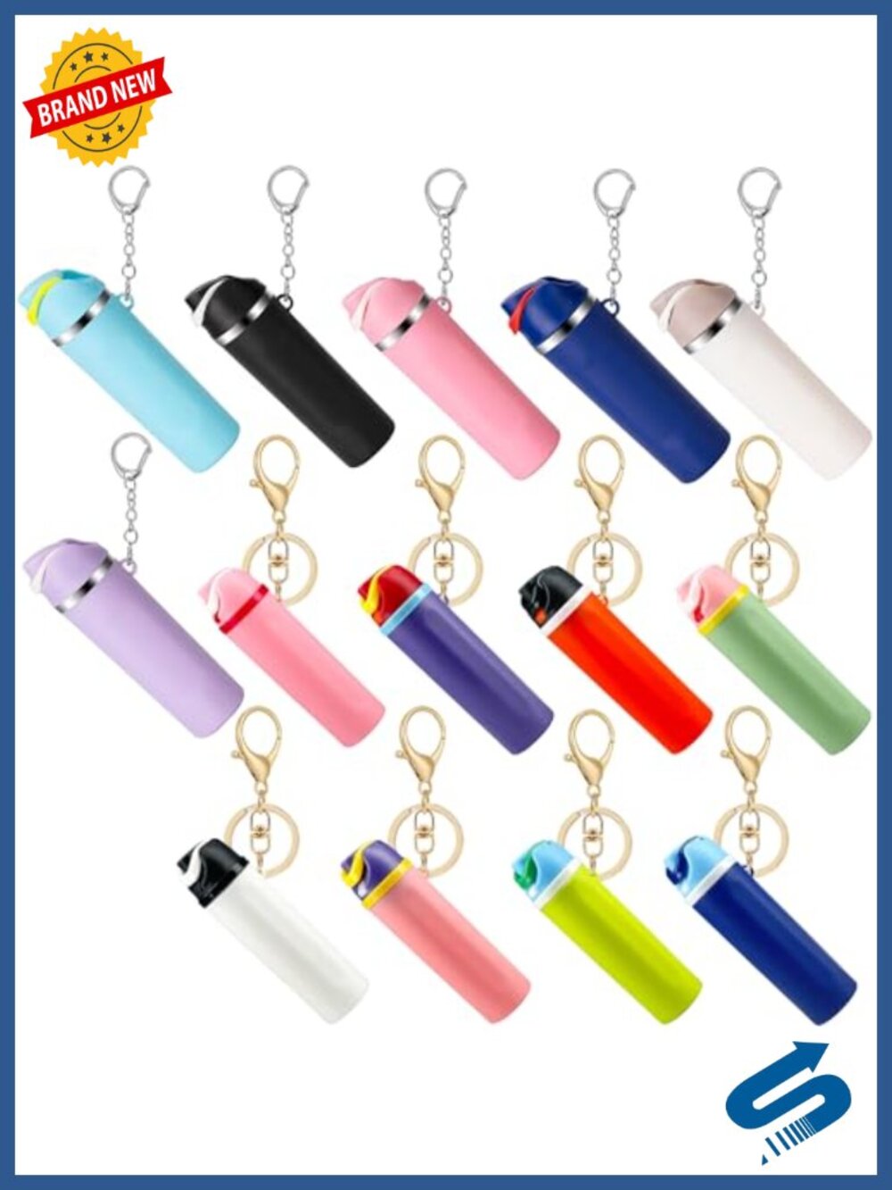 Mini Trendy Bottle Keychain Accessories Cute Lip Balm Holder Charms